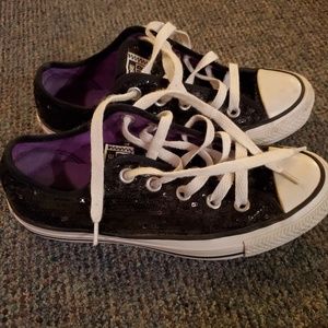 Black sequin Converse